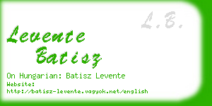 levente batisz business card